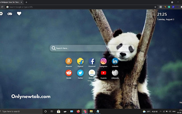 Panda Wallpaper New Tab Theme