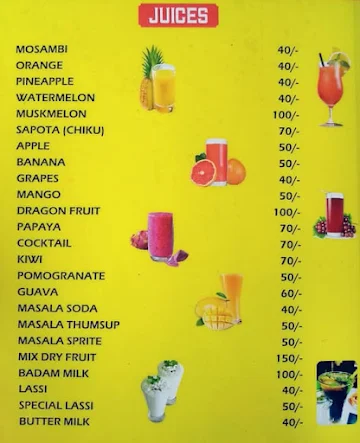 Sri Venkateshwara Fast Food menu 