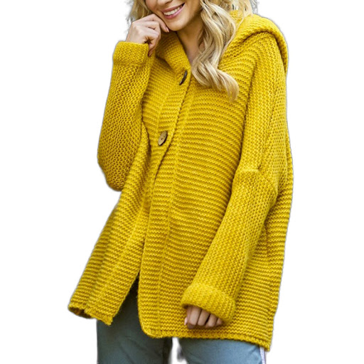 Title 7, Sweater Cardigan Womens Solid Color Knitted Ja...