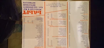 Lalit Bar & Restaurant menu 