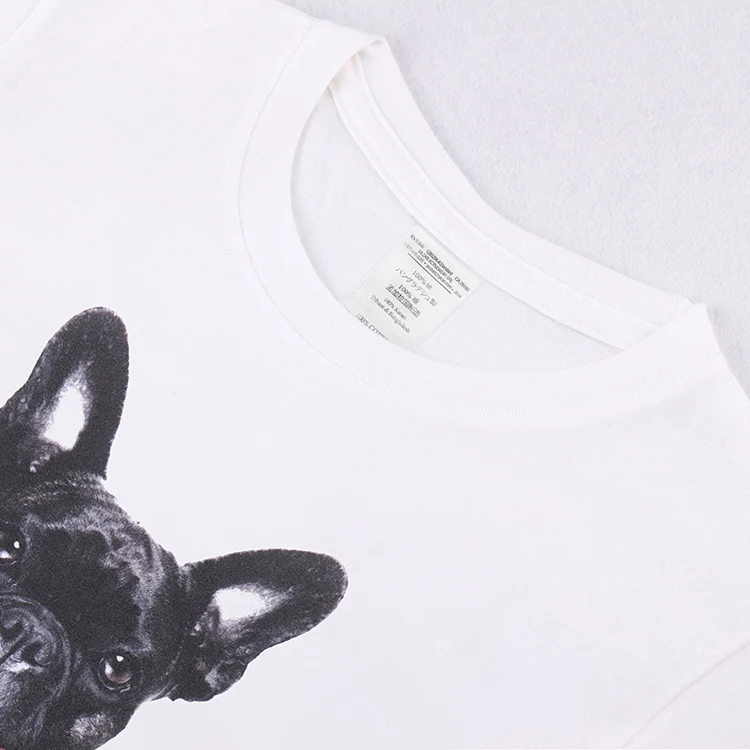 T-shirt dla dzieci z nadrukiem 3D szczeniaka buldoga francuskiego, krótki rękaw, oddychający i miły w dotyku, idealny na co dzień.
