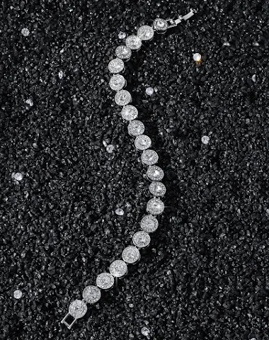 Bracelet de couture diamant rond de - 3