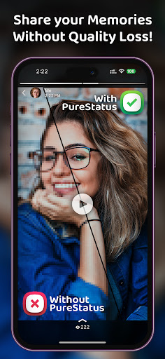 Screenshot PureStatus: ByeBye Blur Status