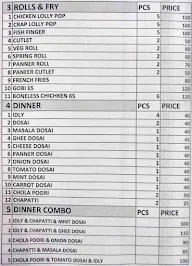 Kamali 99 Foods menu 2