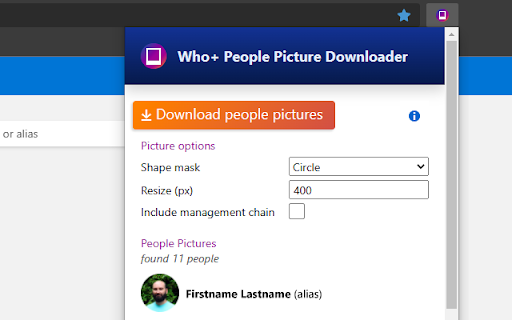 Who+ People Picture Downloader