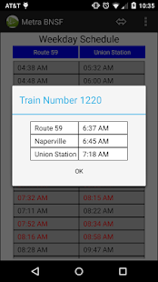 schedule metra bnsf train handy problem don