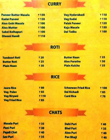 Sai Prasadham menu 