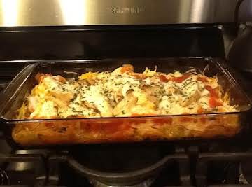 Spaghetti Squash Chicken Bake