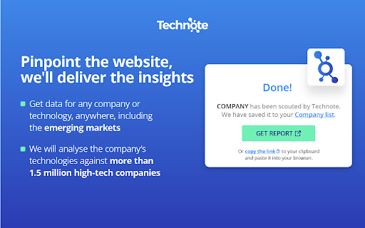 Technote – Effortless company research