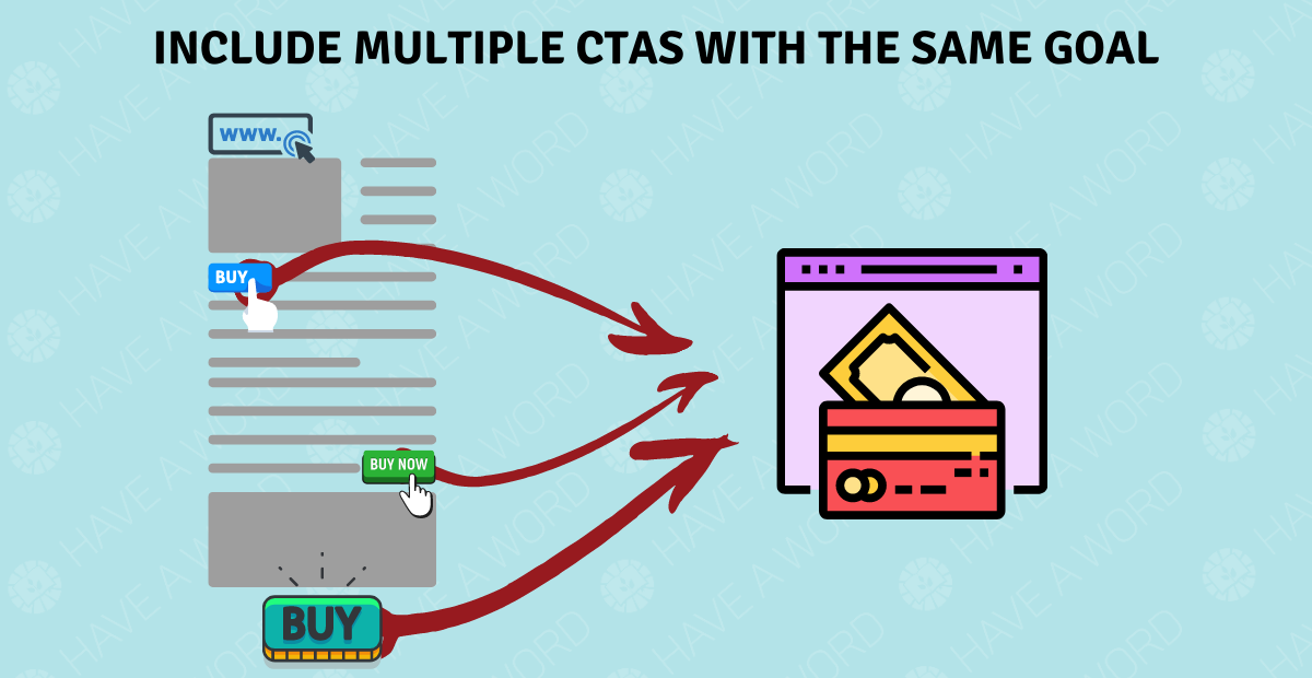 All copywriter website CTAs should point to the same action