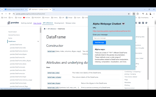 Alpha Webpage Chatbot