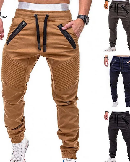 Clothes Stylish Men Drawstring Adjustable Pockets Pants ... - 2