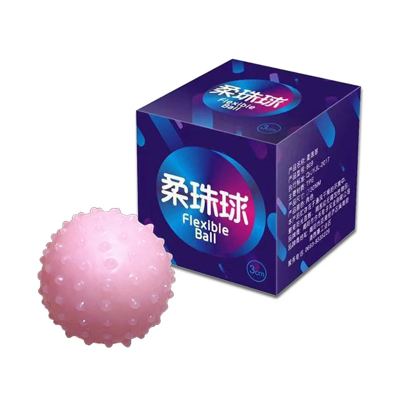 Bola de Vibração com Contas Macias e Camisinha para Crescimento Físico Prazer Aumentado e Sensações Intensas.