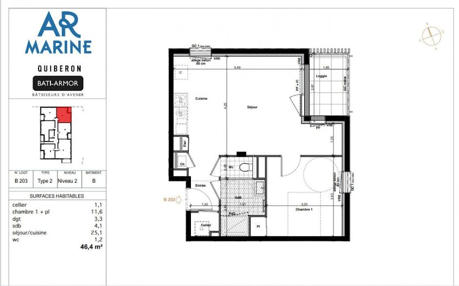 Vente maison 2 pièces 46 m² à Quiberon (56170), 275 000 €