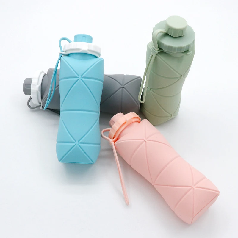 Verdickter Silikon-Klapp-Sportwasserbecher. Praktisch für unterwegs, faltbar, robust, auslaufsicher. Perfekt für Sport und Outdoor-Aktivitäten.
