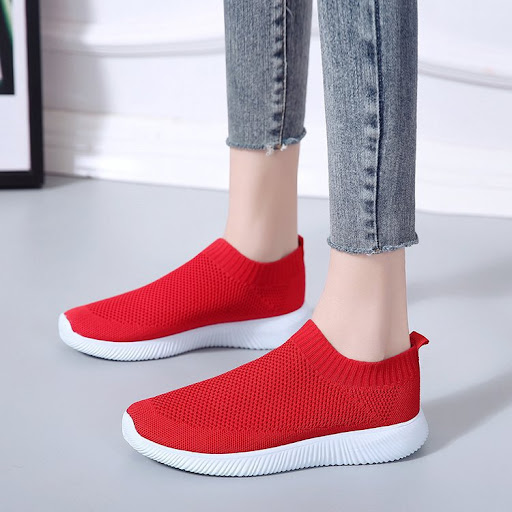 Title 9, Fly woven socks shoes for women with stretch fa...