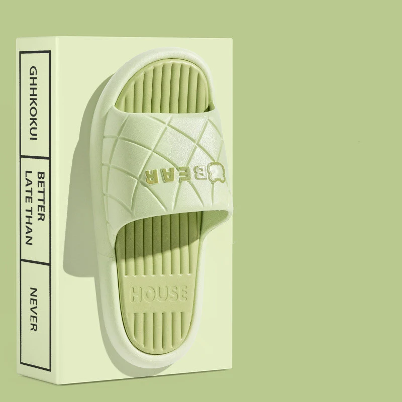 Ženske papuče Bear House, nove, neklizajuće, šara romboida, za leto, za kuću i kupatilo