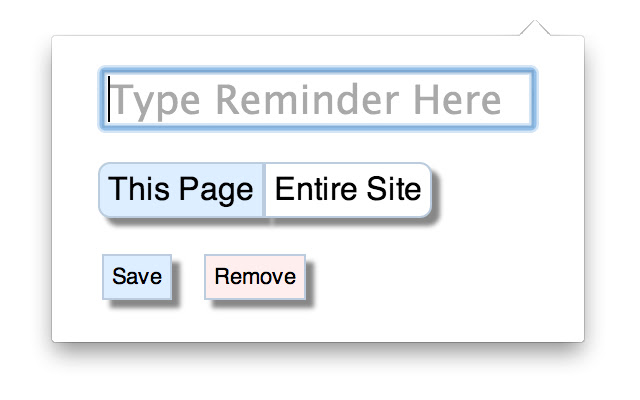 Site Reminder chrome extension