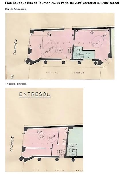 Location  locaux professionnels 3 pièces 87 m² à Paris 6ème (75006), 4 500 €