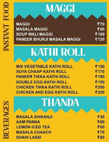 Chaat & Chai Co menu 