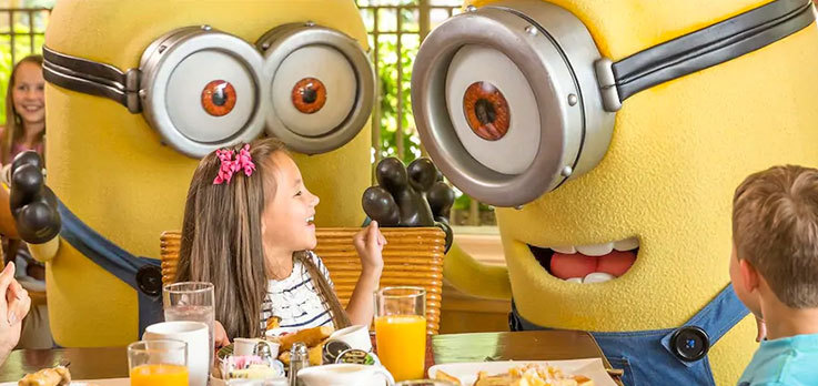 Character dining at Universal Orlando