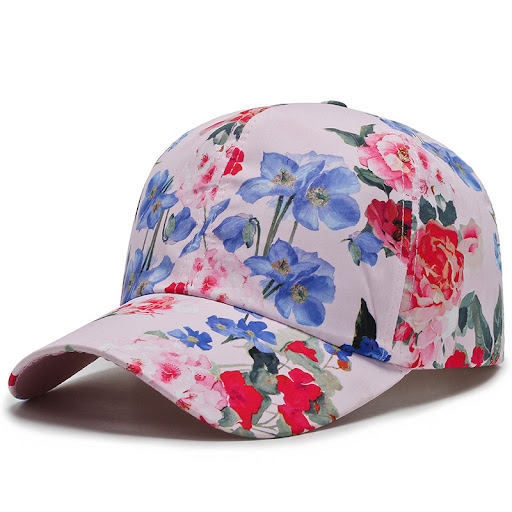 Title 5, All-match cotton sunshade small floral baseball...