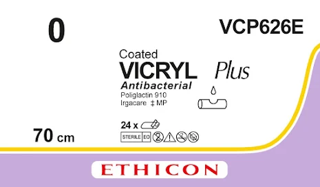 Vicryl Plus 0 2x70cm Sutupak VCP626E