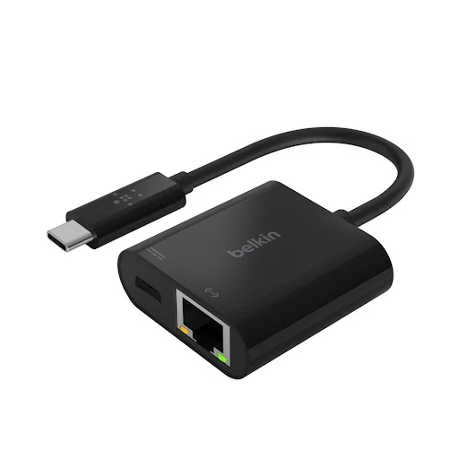 Cáp chuyển đổi USB-C sang Gigabit Ethernet (mạng LAN) Belkin INC001btBK (Đen)