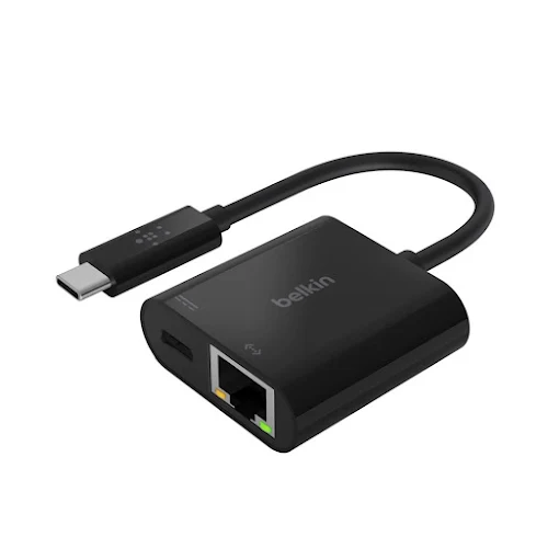 Cáp chuyển đổi USB-C sang Gigabit Ethernet (mạng LAN) Belkin INC001btBK (Đen)