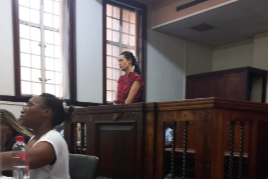 Amber Hughes appeared in the Johannesburg magistrate's court on Thursday.