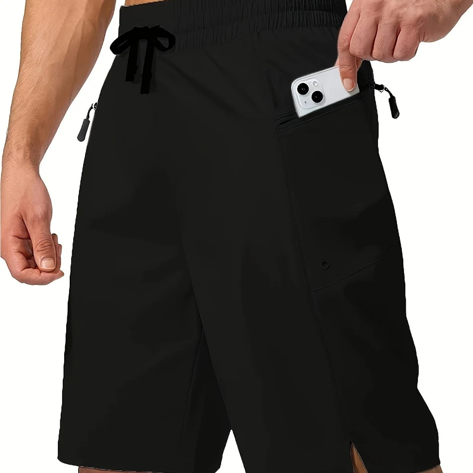 Solid Color Men's Quick-drying Beach Shorts Comfortable and Stylish for Summer Perfect for Beach and Pool Activities Gre