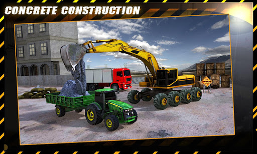 Concrete Excavator Tractor Sim