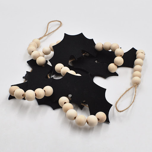 Title 5, Halloween Bat Tag Hemp Rope Beaded decoration, ...