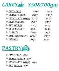 Bakers Point menu 1