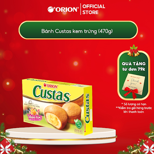 Hộp 20 gói bánh Orion Custas (470g)