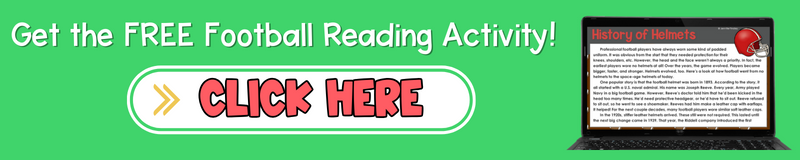 Click to get the FREE football reading activity.