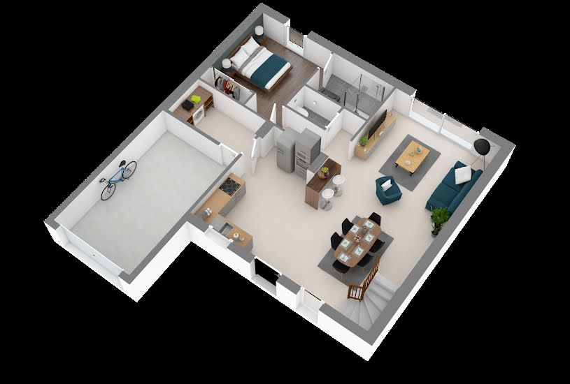  Vente Terrain + Maison - Terrain : 400m² - Maison : 100m² à Ancenis (44150) 