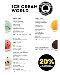 Ice Cream World menu 1