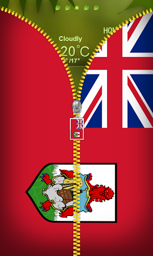 Bermuda Flag Zipper Lockscreen