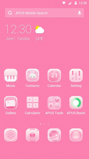 Pink Girl theme for APUS