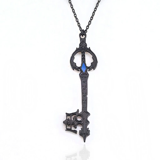 Title 6, Blue heart-shaped crown necklace key