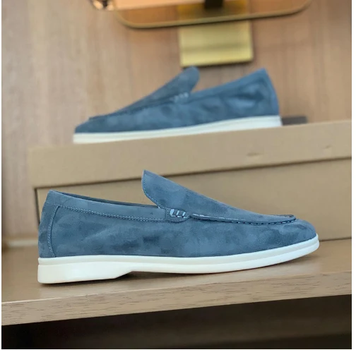 Natuurlijke Leren Dames Loafers Platte Zool Instappers Echte Leren Casual Schoenen Comfortabele en Stijlvolle Dagschoenen
