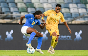 Ludmila da Silva of Brazil and Bongeka Gamede of SA during the Women's International Friendly match at Moses Mabhida Stadium on September 5 2022 in Durban.
