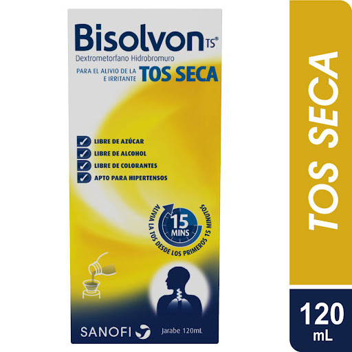 Bisolvon Tos Seca Dextrometorfano Sanofi Frasco x 120 ml