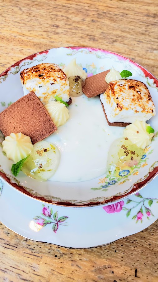 Portland Dining Month 2020 at Hairy Lobster: Key lime parfait with key lime custard, roasted graham and toasted marshmallow