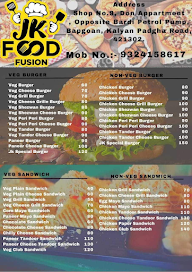JK Food Fusion menu 4