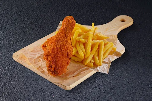 Piri Piri Fried Chicken With Fries (1Pc)