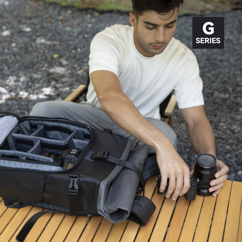 Mochila para fotografía al aire libre multifuncional impermeable, protege tu equipo y laptop, perfecta para viajes y aventuras, resistente al agua.