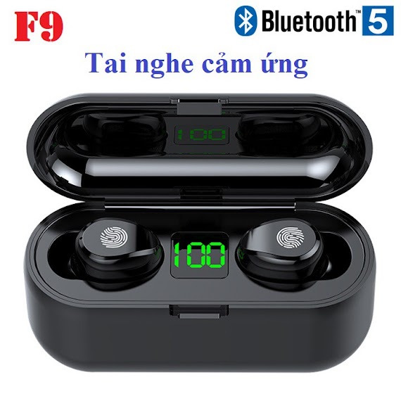 Tai Nghe Cảm Ứng Bluetooth Tws F9 Tăng Giảm Âm Lượng Trực Tiếp Trên Tai Nghe - Hàng Nhập Khẩu Cao Cấp Pro