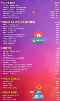 Jain Dairy menu 1